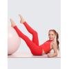 imageCRZ YOGA Girls Butterluxe Full Length Athletic Leggings  Kids High Waist Lounge Pants Active Dance Running Yoga TightsDeep Red