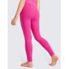 imageCRZ YOGA Girls Butterluxe Full Length Athletic Leggings  Kids High Waist Lounge Pants Active Dance Running Yoga TightsHibiscus Purple