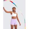 imageCRZ YOGA Girls Butterluxe Sports Bras  Scoop Neck Racerback Training Yoga Crop Top for Teens Kids DanceWhite