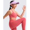 imageCRZ YOGA Girls Butterluxe Training Bra  Strappy Scoop Neck for Teens Kids Yoga Sports Comfort Dance Crop TopRaspberry Sorbet