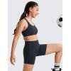 imageCRZ YOGA Girls Butterluxe Training Bra  Strappy Scoop Neck for Teens Kids Yoga Sports Comfort Dance Crop TopTrue Navy