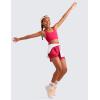 imageCRZ YOGA Girls Butterluxe Training Bra  Strappy Scoop Neck for Teens Kids Yoga Sports Comfort Dance Crop TopViva Magenta