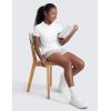 imageCRZ YOGA Girls Cloud Jersey Short Sleeve Polo Shirts School Uniform Golf Tennis Casual Lounge Athletic Collar SoftWhite