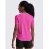 imageCRZ YOGA Girls Cloudweight Athletic T Shirts Short Sleeve Tees Crew Neck Side Slit Teen Kids Active Gym Casual Quick DryLight Purple