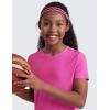 imageCRZ YOGA Girls Cloudweight Athletic T Shirts Short Sleeve Tees Crew Neck Side Slit Teen Kids Active Gym Casual Quick DryLight Purple