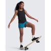 imageCRZ YOGA Girls Cloudweight Athletic Tank Tops Hip Length Crew Neck Sleeveless Teen Kids Active Casual Dance YogaBlack