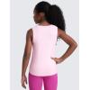 imageCRZ YOGA Girls Cloudweight Athletic Tank Tops Hip Length Crew Neck Sleeveless Teen Kids Active Casual Dance YogaPink Peony