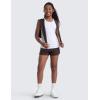 imageCRZ YOGA Girls Cloudweight Athletic Tank Tops Hip Length Crew Neck Sleeveless Teen Kids Active Casual Dance YogaWhite