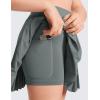 imageCRZ YOGA Girls Pleated Skirt with Shorts Tennis Athletic School Kids Teen Skorts with PocketsGrey Sage