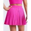 imageCRZ YOGA Girls Pleated Skirt with Shorts Tennis Athletic School Kids Teen Skorts with PocketsHibiscus Purple