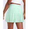 imageCRZ YOGA Girls Pleated Skirt with Shorts Tennis Athletic School Kids Teen Skorts with PocketsMint Moment