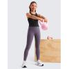 imageCRZ YOGA Girls Seamless Ribbed Longline Sports Bra  High Neck Racerback for Teens Kids Training Yoga Dance Crop TopBlack