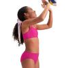 imageCRZ YOGA Girls Swimsuit 2 Piece Bikini Set  Scoop Neck Adjustable Straps Padded Tops and Bottoms Beach Sports Bathing SuitHibiscus Purple