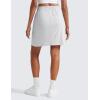 imageCRZ YOGA Golf Skirts for Women 18 High Waisted A Line Athletic Casual Tennis Skort with Shorts PocketsPlatinum Grey