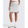 imageCRZ YOGA Golf Skirts for Women 18 High Waisted A Line Athletic Casual Tennis Skort with Shorts PocketsPlatinum Grey