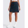 imageCRZ YOGA Golf Skirts for Women 18 High Waisted A Line Athletic Casual Tennis Skort with Shorts PocketsTrue Navy