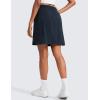 imageCRZ YOGA Golf Skirts for Women 18 High Waisted A Line Athletic Casual Tennis Skort with Shorts PocketsTrue Navy
