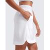 imageCRZ YOGA Golf Skirts for Women 18 High Waisted A Line Athletic Casual Tennis Skort with Shorts PocketsWhite
