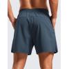 imageCRZ YOGA Gym Shorts Men 5 Side Split Quick Dry Lightweight Stretchy for Athletic Workout Running with Zipper PocketStelindigo