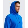 imageCRZ YOGA Hoodies for Men French Terry Hooded Sweatshirts Workout Athletic Casual Pullover Tops with PocketSparkle Blue