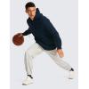 imageCRZ YOGA Hoodies for Men French Terry Hooded Sweatshirts Workout Athletic Casual Pullover Tops with PocketTrue Navy