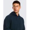 imageCRZ YOGA Hoodies for Men French Terry Hooded Sweatshirts Workout Athletic Casual Pullover Tops with PocketTrue Navy