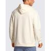 imageCRZ YOGA Hoodies for Men French Terry Hooded Sweatshirts Workout Athletic Casual Pullover Tops with PocketWhite Apricot