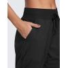 imageCRZ YOGA Lightweight Straight Leg Workout Pants for Women 28quot30quot Casual Ruched Work Gym Athletic Joggers with PocketsBlack