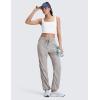 imageCRZ YOGA Lightweight Straight Leg Workout Pants for Women 28quot30quot Casual Ruched Work Gym Athletic Joggers with PocketsDark Chrome
