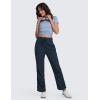 imageCRZ YOGA Lightweight Straight Leg Workout Pants for Women 28quot30quot Casual Ruched Work Gym Athletic Joggers with PocketsInk Blue