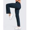 imageCRZ YOGA Lightweight Straight Leg Workout Pants for Women 28quot30quot Casual Ruched Work Gym Athletic Joggers with PocketsInk Blue