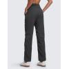 imageCRZ YOGA Lightweight Straight Leg Workout Pants for Women 28quot30quot Casual Ruched Work Gym Athletic Joggers with PocketsInk Gray