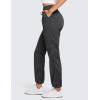 imageCRZ YOGA Lightweight Straight Leg Workout Pants for Women 28quot30quot Casual Ruched Work Gym Athletic Joggers with PocketsInk Gray