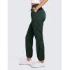 imageCRZ YOGA Lightweight Straight Leg Workout Pants for Women 28quot30quot Casual Ruched Work Gym Athletic Joggers with PocketsLegend Green