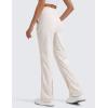imageCRZ YOGA Lightweight Straight Leg Workout Pants for Women 28quot30quot Casual Ruched Work Gym Athletic Joggers with PocketsMilky White Bone