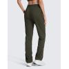 imageCRZ YOGA Lightweight Straight Leg Workout Pants for Women 28quot30quot Casual Ruched Work Gym Athletic Joggers with PocketsOlive Green