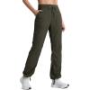 imageCRZ YOGA Lightweight Straight Leg Workout Pants for Women 28quot30quot Casual Ruched Work Gym Athletic Joggers with PocketsOlive Green