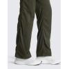 imageCRZ YOGA Lightweight Straight Leg Workout Pants for Women 28quot30quot Casual Ruched Work Gym Athletic Joggers with PocketsOlive Green