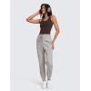 imageCRZ YOGA Lightweight Workout Joggers for Women 26quot285quot High Waisted Outdoor Running Casual Track Pants with PocketsDark Chrome