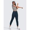 imageCRZ YOGA Lightweight Workout Joggers for Women 26quot285quot High Waisted Outdoor Running Casual Track Pants with PocketsInk Blue