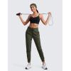 imageCRZ YOGA Lightweight Workout Joggers for Women 26quot285quot High Waisted Outdoor Running Casual Track Pants with PocketsOlive Green