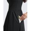 imageCRZ YOGA Maxi Square Neck Tank Dress for Women Sleeveless Padded Casual Travel Summer Flowy Outfits with Side PocketsBlack