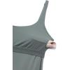 imageCRZ YOGA Maxi Square Neck Tank Dress for Women Sleeveless Padded Casual Travel Summer Flowy Outfits with Side PocketsGrey Sage