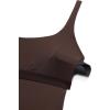imageCRZ YOGA Maxi Square Neck Tank Dress for Women Sleeveless Padded Casual Travel Summer Flowy Outfits with Side PocketsHot Fudge Brown