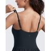 imageCRZ YOGA Maxi Square Neck Tank Dress for Women Sleeveless Padded Casual Travel Summer Flowy Outfits with Side PocketsTrue Navy