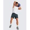 imageCRZ YOGA Mens 2 in 1 Running Shorts with Liner  5 Quick Dry for Workout Sports Athletic with PocketsMelanite