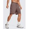 imageCRZ YOGA Mens 2 in 1 Running Shorts with Liner  9 Quick Dry for Workout Sports Athletic with PocketsBrown Rock