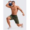 imageCRZ YOGA Mens 2 in 1 Running Shorts with Liner  9 Quick Dry for Workout Sports Athletic with PocketsDark Olive