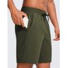 imageCRZ YOGA Mens 2 in 1 Running Shorts with Liner  9 Quick Dry for Workout Sports Athletic with PocketsDark Olive