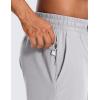 imageCRZ YOGA Mens 2 in 1 Running Shorts with Liner  9 Quick Dry for Workout Sports Athletic with PocketsGull Gray